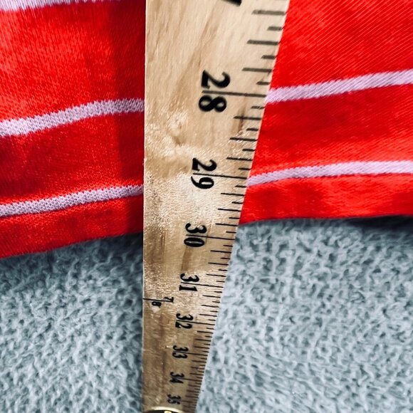 Lacoste Mens Polo Shirt 6 Red Gray Striped Short Sleeve Pullover Logo F4811 - Picture 8 of 9